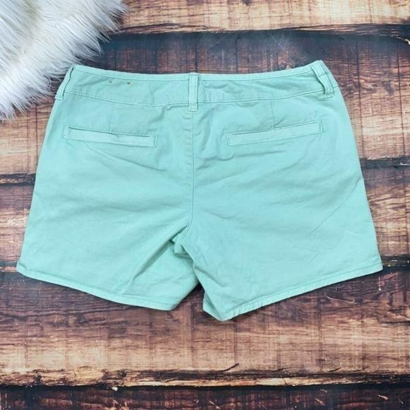 FREE SHIP 1 HR American Eagle Midi Stretch Mint Shorts - Picture 4 of 6